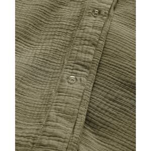 Quince Organic Airy Gauze Duvet Cover Size Queen Color Olive ~ NWOT